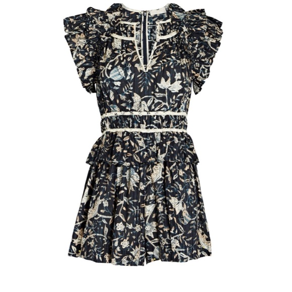 Ulla Johnson Endah Playsuit Rainforest Romper Size 00 - Picture 4 of 11